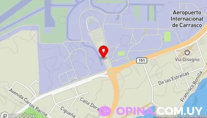 mapa de Carrasco Flight School Escuela de vuelo en Ciudad de la Costa