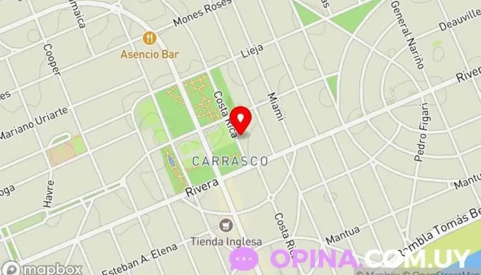 mapa de Carrasco Valley Oficinas de empresa en Montevideo