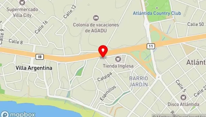 mapa de Carrito Atlantida Hamburguesería en Atlántida