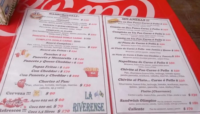 Carrito La Riverense -  Menu - Atlántida