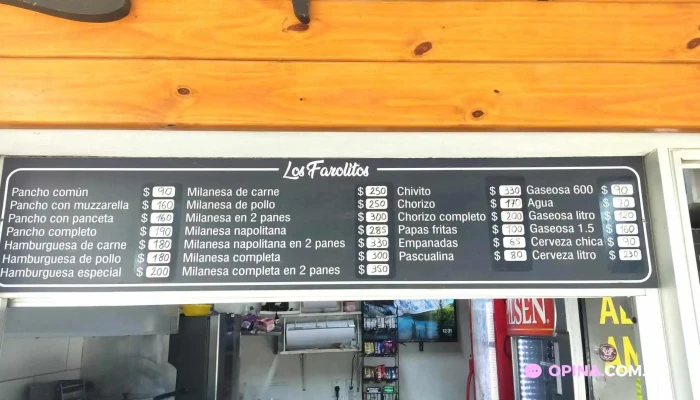 Carrito Los Farolitos -  Menu - Col. del Sacramento