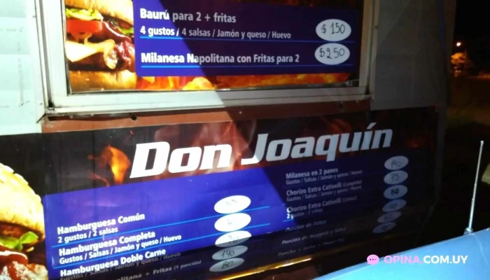 Carro Don Joaquin -  Menu - Las Piedras