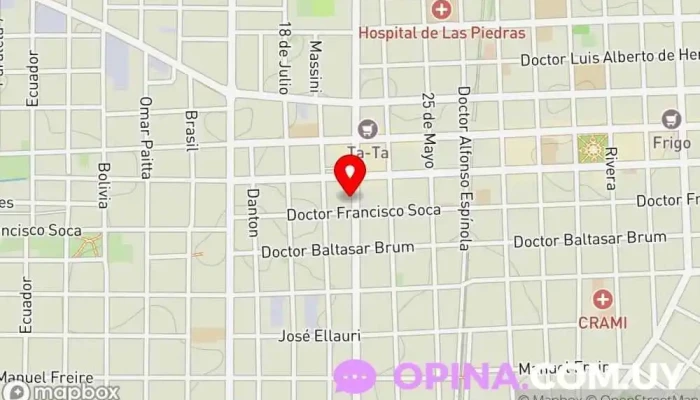 mapa de Casa de Galicia | Policlínico Orense Clínica ambulatoria en Las Piedras