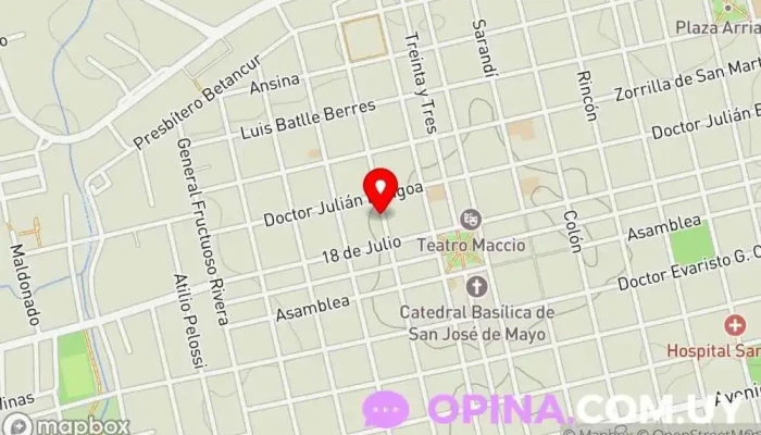 mapa de Casa de la Cultura Intendencia Municipal de San José Centro cultural en San José de Mayo