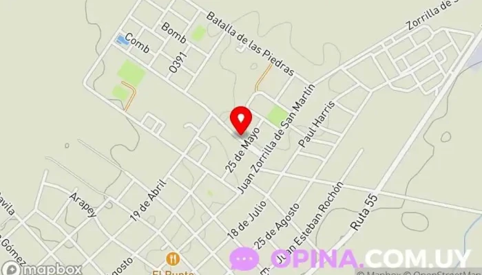 mapa de Casa de la cultura Centro cultural en Ombúes de Lavalle