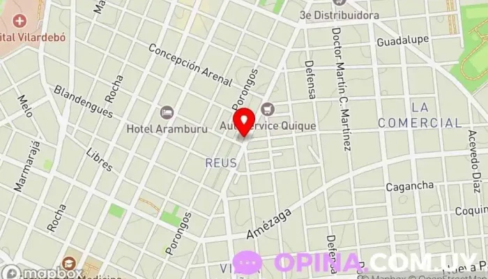 mapa de Casa Dorita Papelería, Tienda de artículos para decoración en pastelería, Juguetería en Montevideo