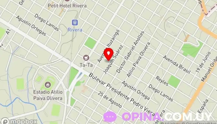 mapa de Casa javier Urbanización en Rivera