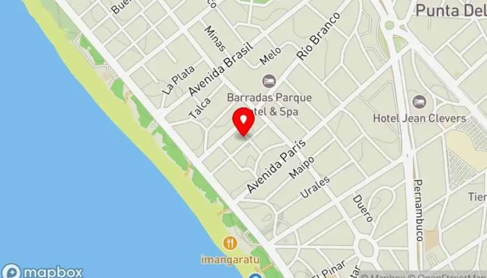 mapa de Casa Manu Bar en Punta del Este