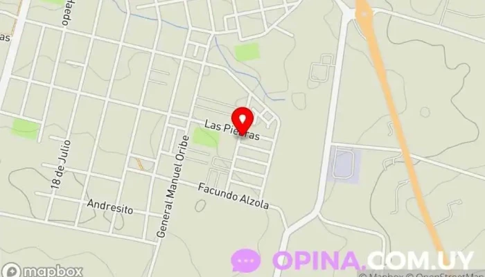 mapa de Casa Instituto de secundaria en Mercedes