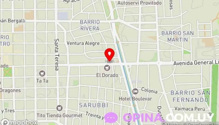 mapa de Casa Naranja Tienda de artículos de fiesta, Comercio en Maldonado