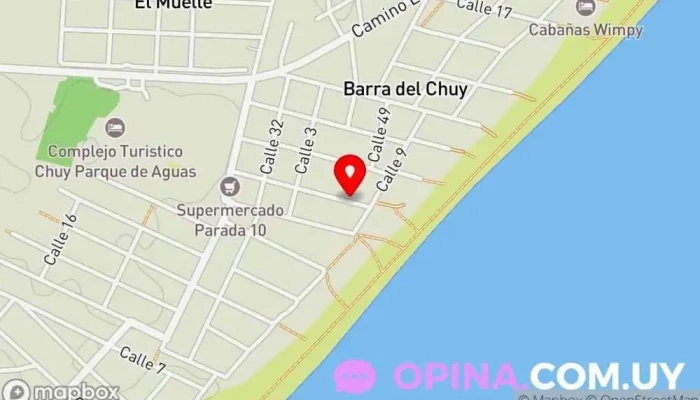 mapa de Casas Feble Agencia de alquiler de alojamientos para vacaciones en Barra del Chuy