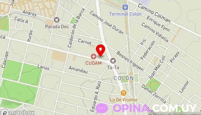 mapa de CASMU - Centro Médico Colón Centro médico en Montevideo