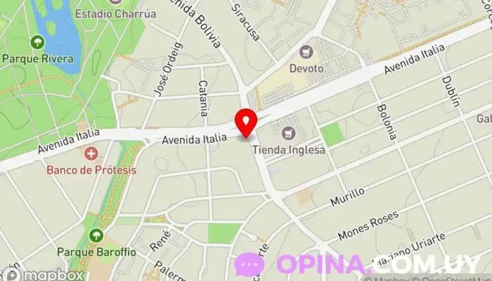 mapa de Casmu - Centro Médico Portones Hospital en Montevideo