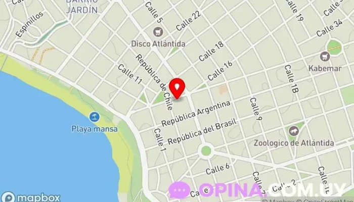 mapa de CASMU Hospital en Atlántida