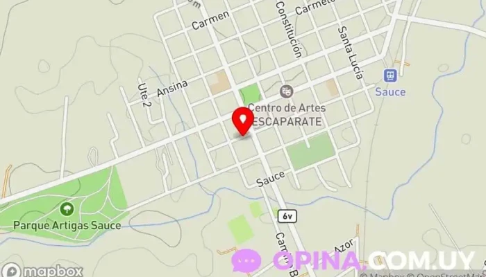 mapa de Casmu Sauce Centro médico en Sauce