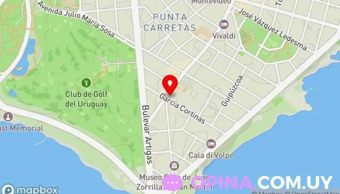 mapa de Casona Municipal de Punta Carretas Centro cultural en Montevideo