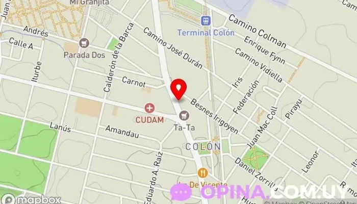 mapa de Cassino papeleria Papelería en Montevideo