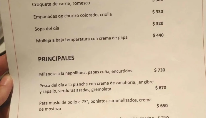 Castillo Pittamiglio By Baps -  Menu - Montevideo