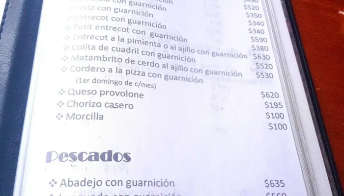 Cayetano -  Menu - Parque del Plata
