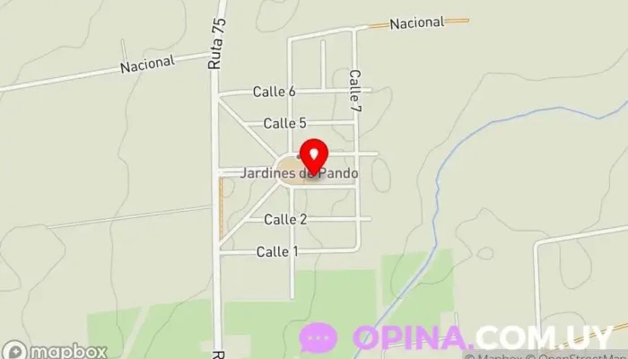 mapa de CEA 213 villa Jardines de Pando - UTU Centro de educación secundaria en Departamento de Canelones