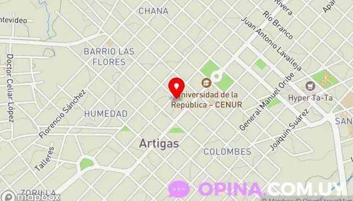 mapa de CECAP Artigas Escuela en Artigas