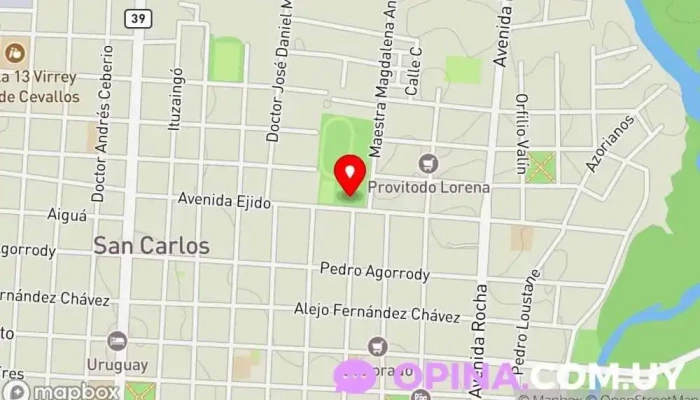 mapa de CEDEMCAR Gimnasio, Polideportivo en San Carlos