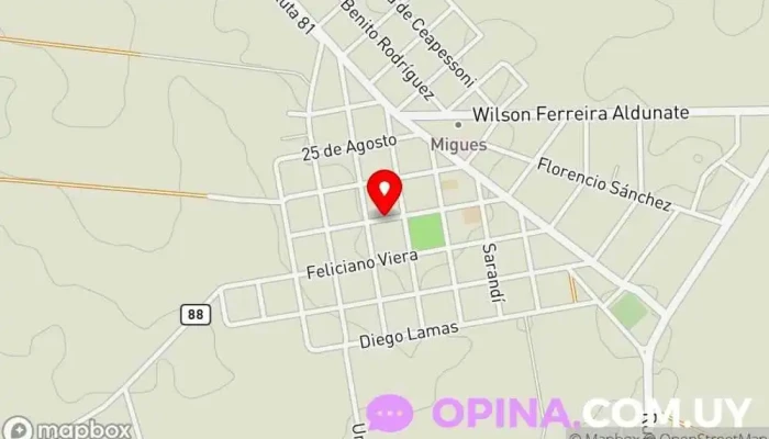 mapa de CEDIGRA (Centro Ecográfico Diaz Grau) Centro de diagnóstico por imagen en Migues