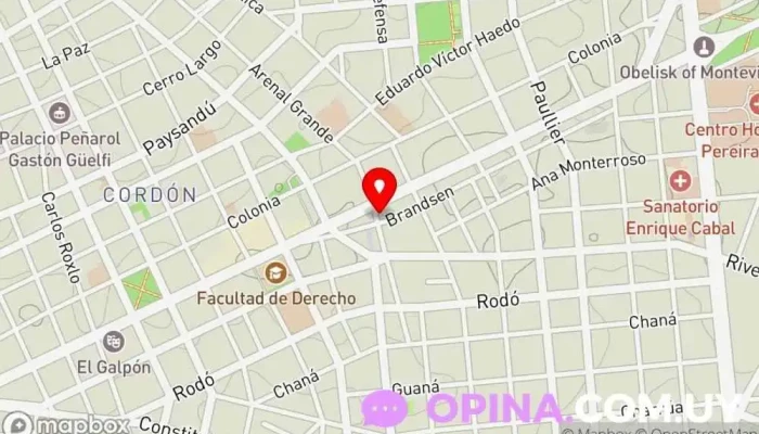 mapa de Cemer Clínica especializada en Montevideo