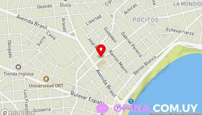 mapa de Centel Asistencia Grupo médico en Montevideo