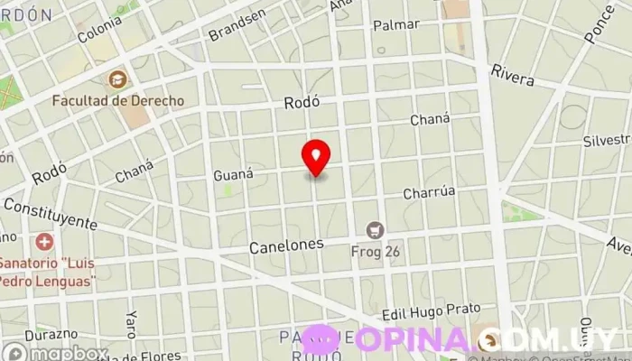 mapa de Centro Aconcagua Cordón Centro de rehabilitación en Montevideo