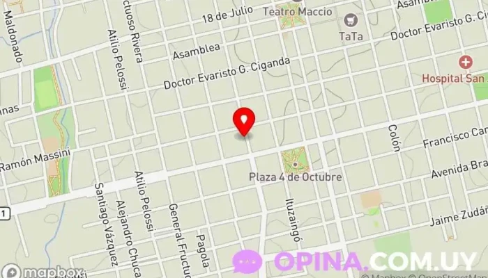 mapa de Centro Amanecer y Patronato del Psicópata Asociación u organización en San José de Mayo