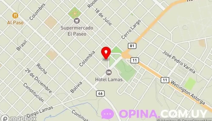 mapa de Centro Auxiliar De Santa Lucia Hospital en Santa Lucía