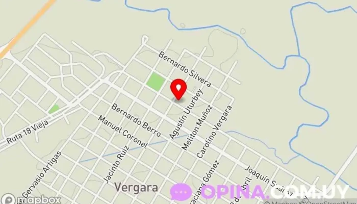 mapa de Centro Auxiliar de Vergara Centro de salud comunitario en Vergara