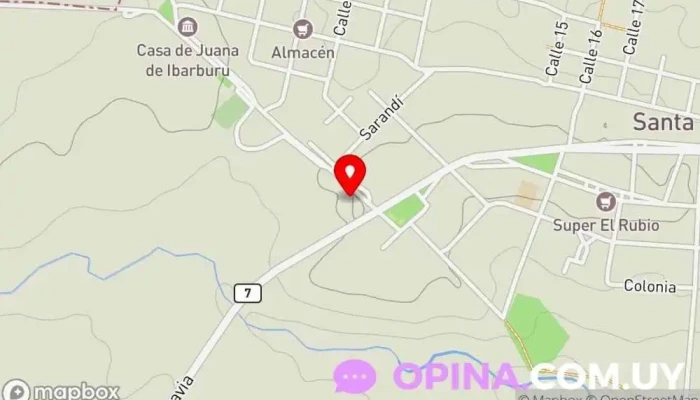 mapa de Centro Auxiliar Santa Clara de Olimar Hospital en Santa Clara De Olimar