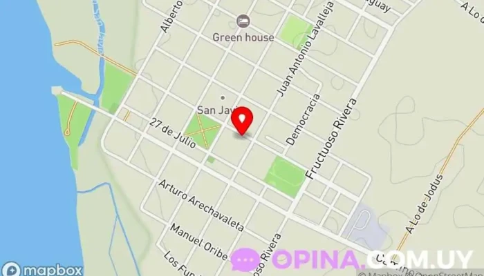 mapa de Centro CAIF San Javier Escuela en San Javier