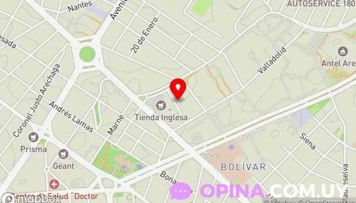 mapa de Centro CEIBO Clínica especializada en Montevideo