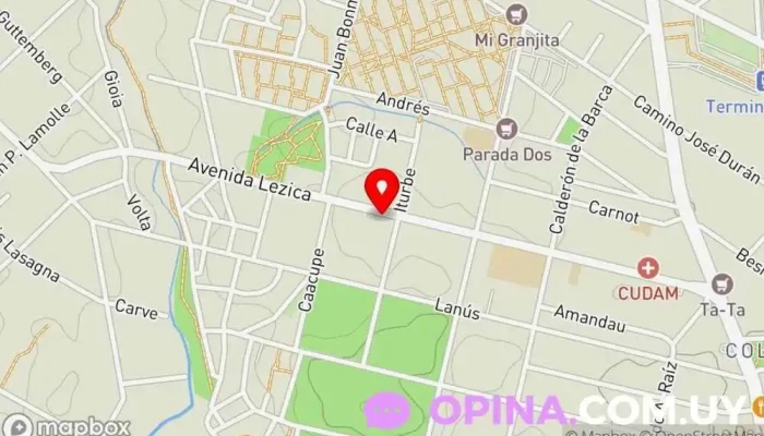 mapa de Centro Cenadis Clínica psiquiátrica en Montevideo