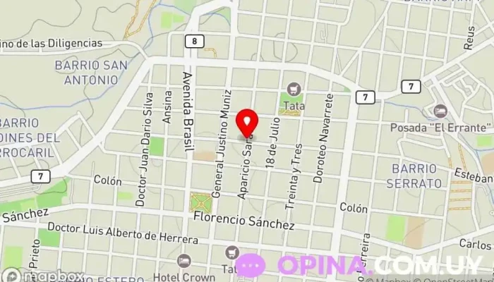 mapa de Centro Chuy Centro de rehabilitación en Melo