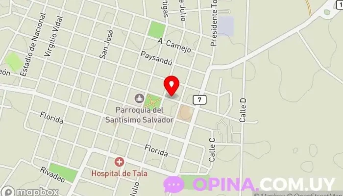 mapa de Centro Comercial de Tala Centro comercial en Tala