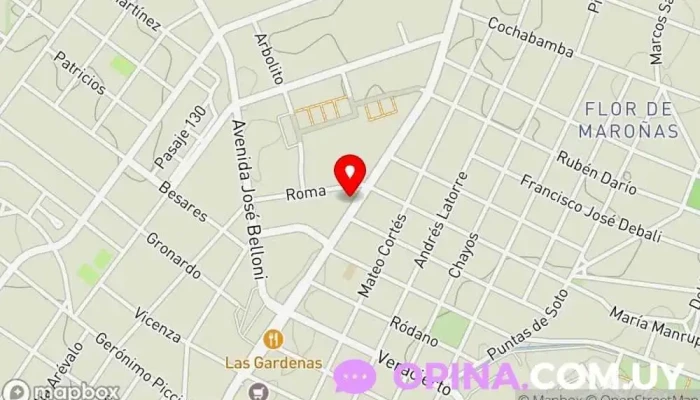 mapa de Centro Curva De Maroñas Clínica ambulatoria en Montevideo