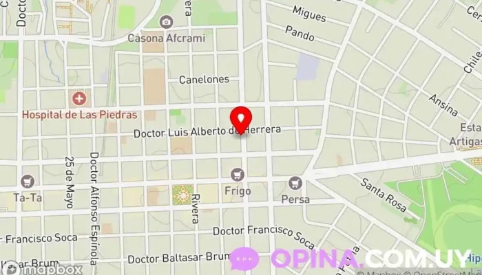 mapa de Centro de Atención Interdisciplinaria Las Piedras Centro escolar en Las Piedras