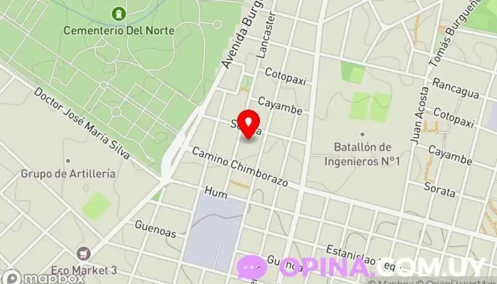 mapa de Centro de atencion Centro de salud infantil en Montevideo