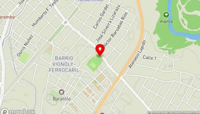 mapa de Centro de Barrio N° 1 Parque en Tacuarembó