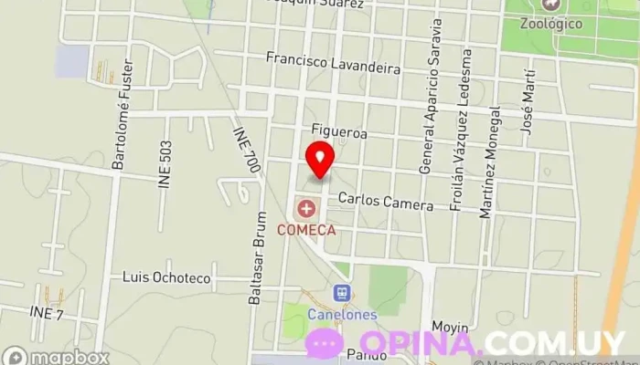 mapa de CENTRO DE DIALISIS DIAVERUM CANELONES Centro de salud comunitario en Canelones