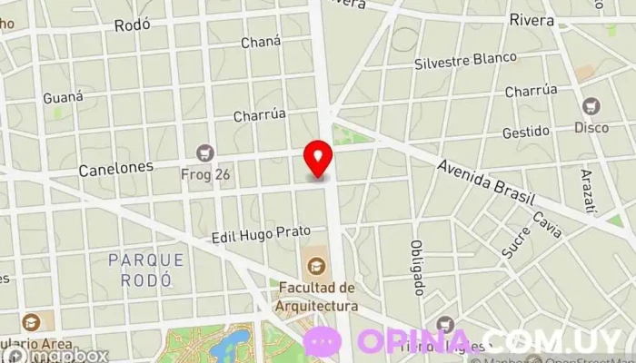 mapa de Centro de Ecografía De Alta Definición Oficina médica en Montevideo