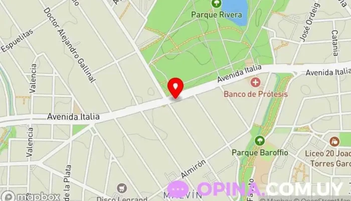 mapa de Centro de educación inicial la Jirafa Jardín de infancia en Montevideo