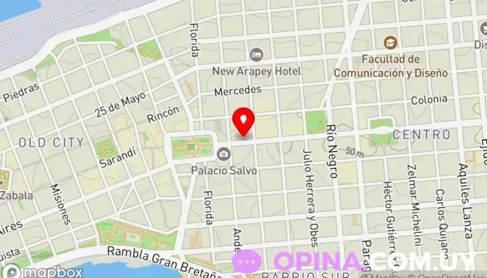 mapa de Centro de Fotografía de Montevideo Biblioteca de fotografías y películas, Atracción turística en Montevideo