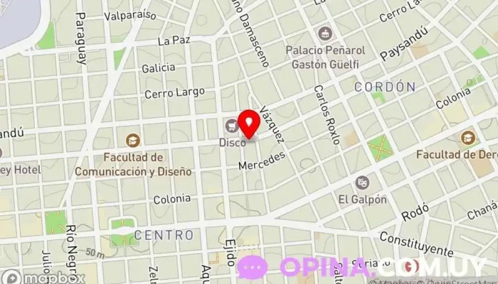 mapa de Centro de Literatura Cristiana Librería cristiana en Montevideo