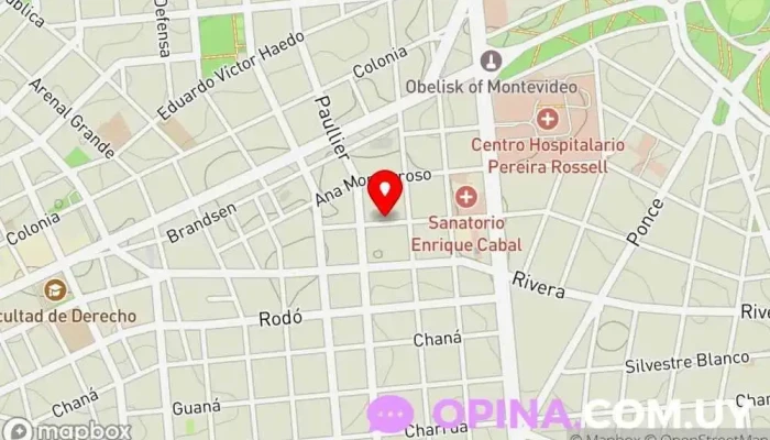 mapa de Centro De Rehabilitación de Adicciones CREA VIDA Clínica especializada, Hospital privado en Montevideo
