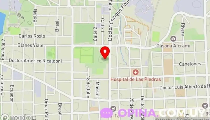 mapa de Centro De Rehabilitación Del Sur Centro de rehabilitación en Las Piedras